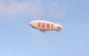 Snapshot of a mysterious blimp seen over Dallas, Texas.