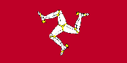 A headless Triskelion on the flag of the Isle of Man.